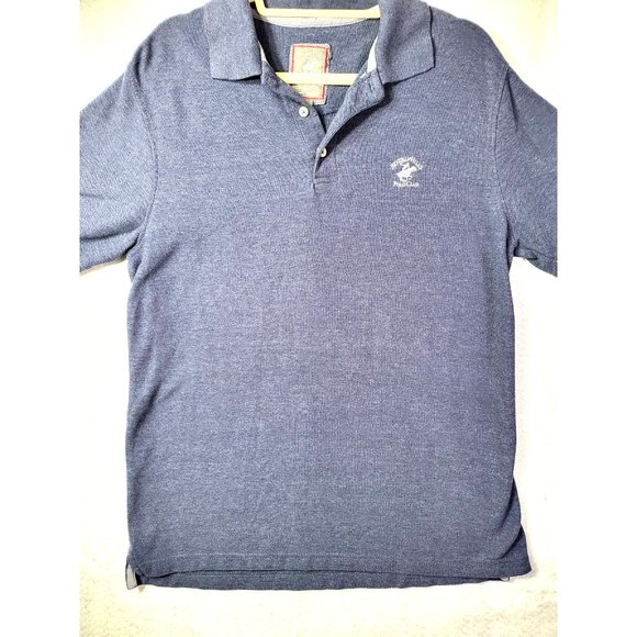 Polo Club Modern Fit Large Men's Polo Shirt Blue - Picture 2 of 4